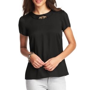LOFT Beaded Peter Pan Collar Top